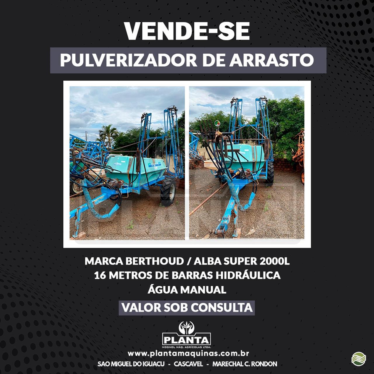 PULVERIZADOR MONTANA ALBA 2000 Arrasto Planta Máquinas - Kuhn CASCAVEL PARANÁ PR